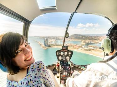 Helicopter Flight & BCN Highlights with Sagrada Familia and Camp Nou Small Group