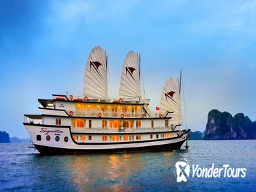 Luxury Halong Bay Cruise 2 Days-1 Night with 5 Star included transfer & pick up