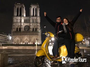 Paris by Night Vespa Scooter Private Sightseeing Tour with Guide