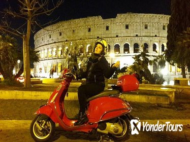 Romantic Vespa Tour of Rome by Night with Hotel Pick-up and Drop-off