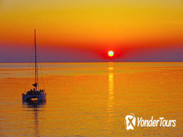 Santorini Sunset Luxury Sailing Catamaran Cruise with BBQ and Drinks