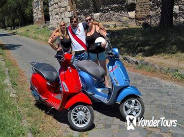 Appian Way Vespa Tour with a driver and hotel pickup and drop-off