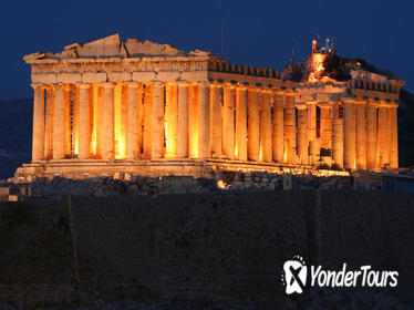 Athens Night Sightseeing Tour with Greek Dinner Show