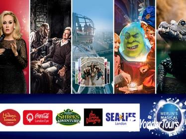 Big Adventures 6 Attraction Ticket Including Madame Tussauds, SEA LIFE Aquarium, London Eye, Shrek's Adventure! London and The London Dungeon