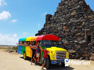 Colorful Beach Bus Sightseeing Tour of Aruba