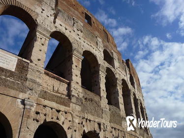 Colosseum and Ancient Roman forum from Civitavecchia