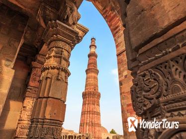 Cultural Trail Around Old Delhi Including Qutub Minar and Chattarpur Temple