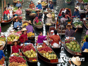 Damnoen Saduak Floating Market and Bridge on The River Kwai Tour from Bangkok