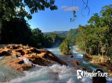 Day Trip to Agua Azul Waterfalls and Palenque from San Cristobal