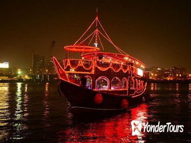 Dhow cruise Dubai Sun and Sky Dinner with Live DJ,Tanoora Show, Magic Show