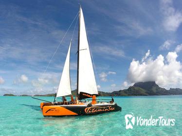 Half-Day Bora Bora Catamaran Sailing and Floating Bar Experience