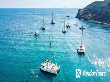 Half-Day Catamaran Cruise of Santorini with BBQ and Drinks Half-Day Catamaran Cruise of Santorini with BBQ and Drinks