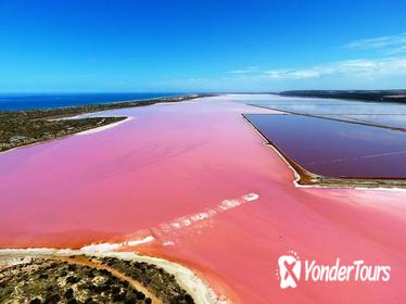 Pink Lake Aerial Flyover from Geraldton