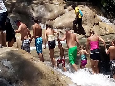 Private Double Waterfalls Tour from Falmouth: Dunn's River Plus Blue Hole Falls