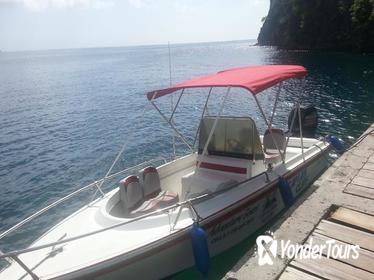 St Lucia Private Speedboat Soufriere Tour, Mud Bath, Beach Time