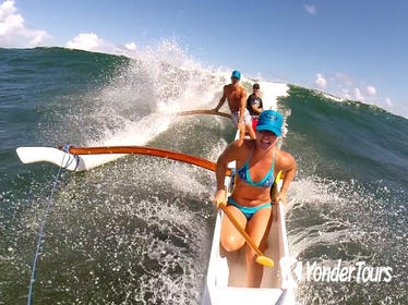 St Martin Canoe Surfing at Le Galion Beach