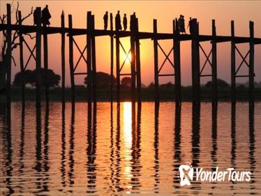 Sunset at U Bein Bridge Mandalay Evening Tour