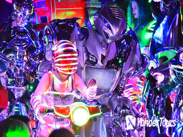 Tokyo Robot Cabaret Show Including Cherry Blossom Viewing Party with Local Food and Drinks