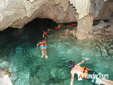 Tulum with Underground Cenote and Caves from Cancun