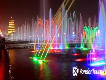 Xi'an Night Tour: South Gate Square and Musical Fountain at Big Wild Goose Pagoda Square