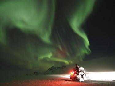 Northern Lights Snowmobiling Experience on Langjökull Glacier from Gullfoss