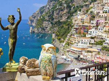 Full day shore excursion from Naples to Positano and Vesuvius with private driver and guide