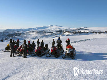 Snowmobiling on Mýrdalsjökull Glacier from Reykjavik