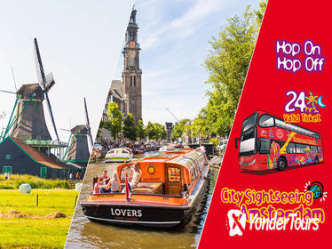 Amsterdam Super Saver: Hop-on Hop-off Bus, 1-hr Canal Cruise and Volendam, Marken & Windmills Tour