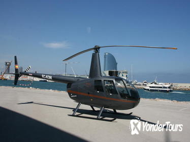 Helicopter Flight and Sailing Experience Small Group from Port Vell